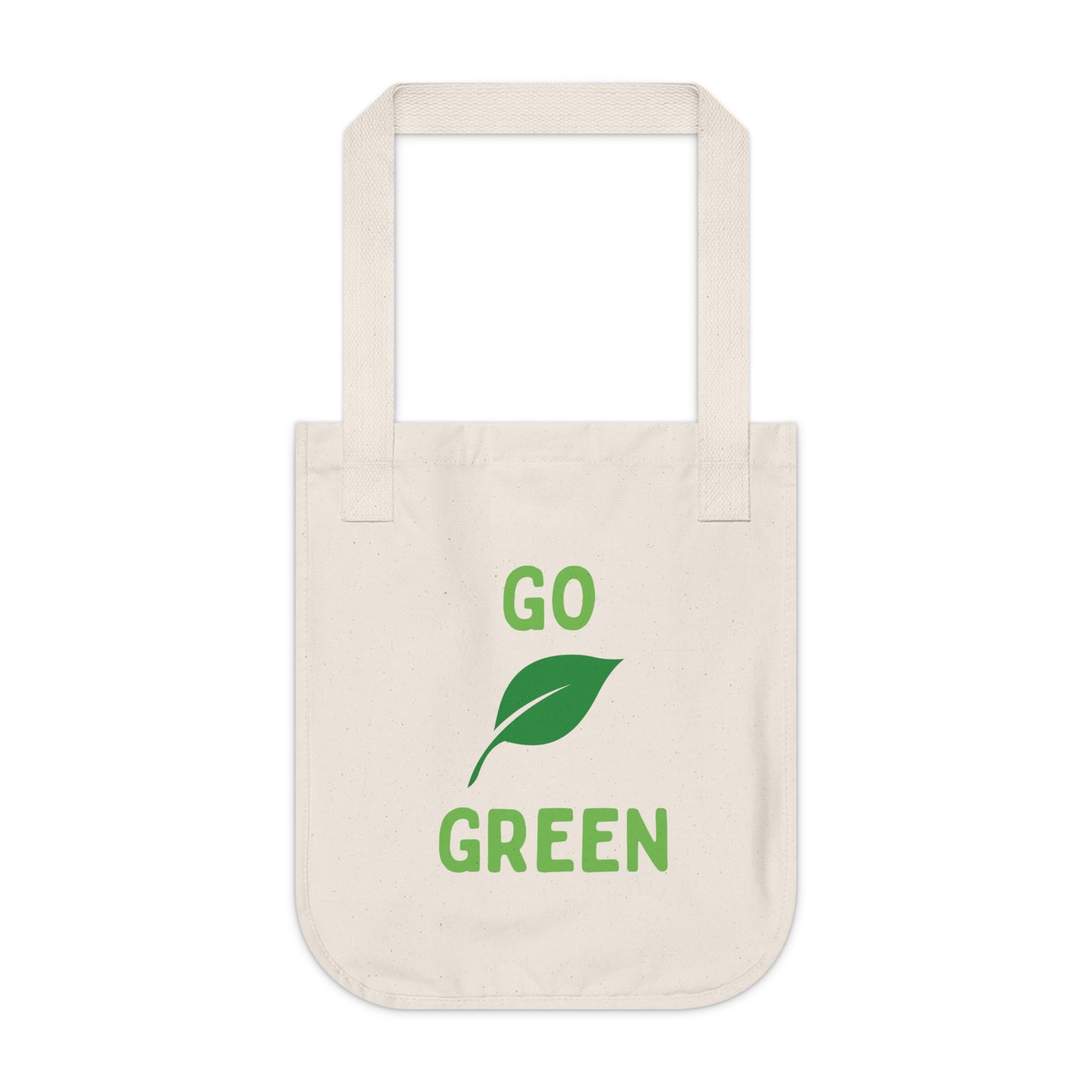 Go Green Organic Canvas Tote Bag