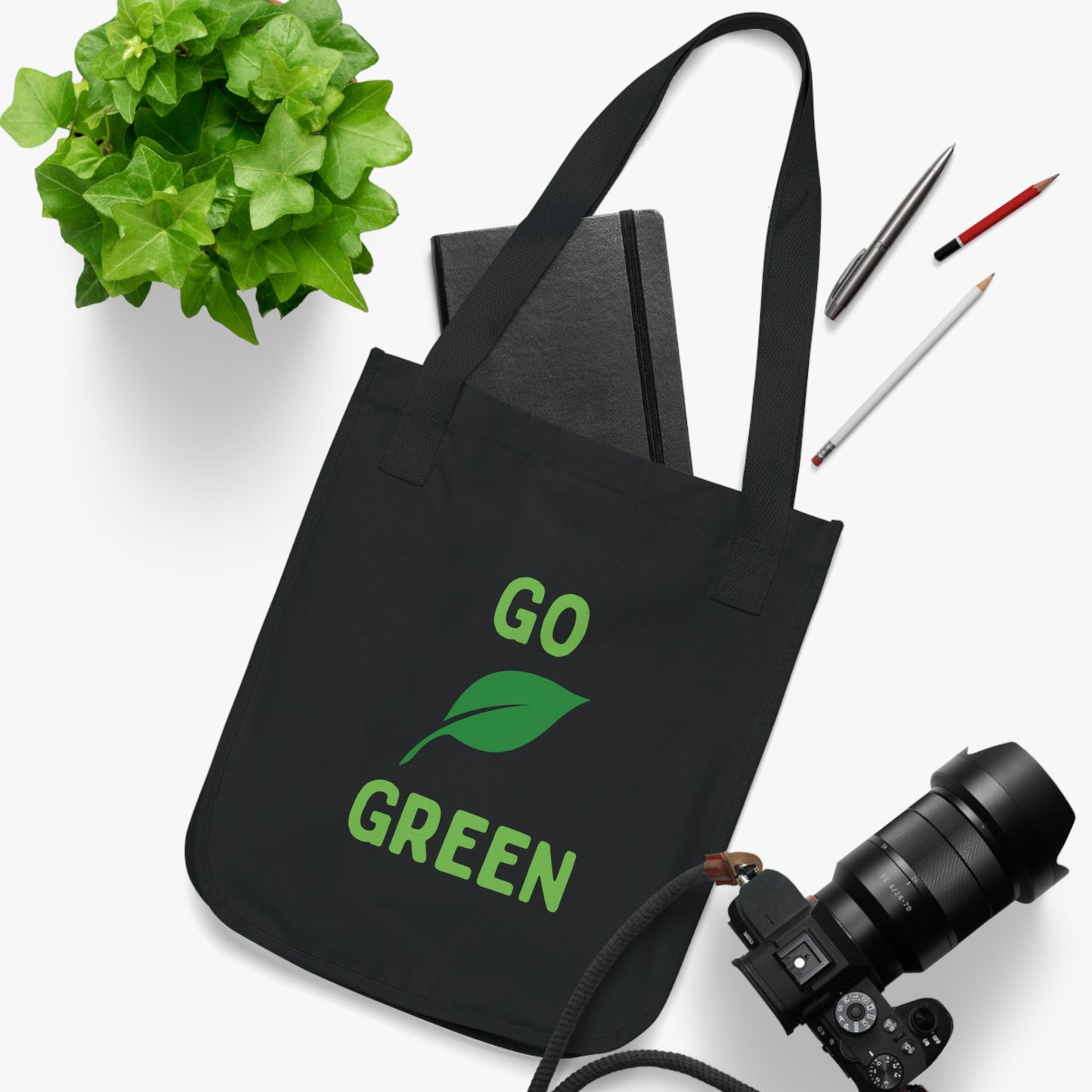 Go Green Organic Canvas Tote Bag