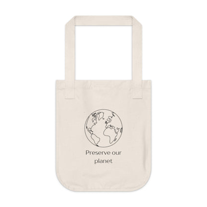 Preserve Our Planet Organic Canvas Tote Bag